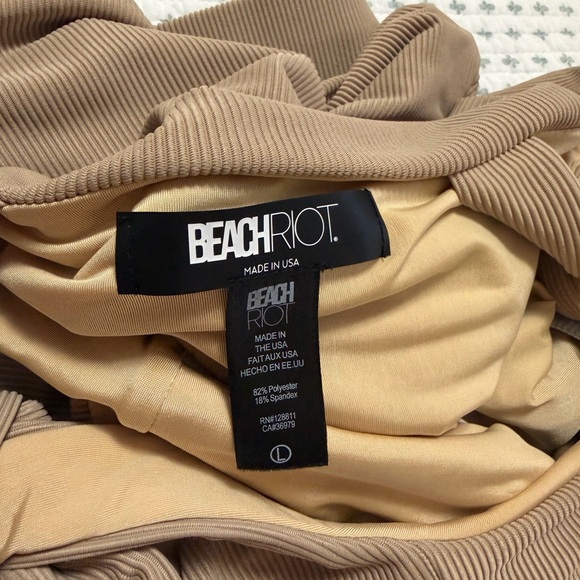 Beach Riot Tan Ribbed Swimsuit - Picture 4 of 6